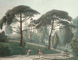 パリの植物園の迷路またはベルヴェデーレ、ニコラマリージョセフチャプイ（1790年〜1858年）によって彫刻（アクアチント） 作： Antoine Pierre Mongin